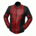 Ryan Reynolds Deadpool 2 Red and Black Waxed Leather Jacket Ryan Reynolds Deadpool 2 Red and Black Waxed Leather Jacket